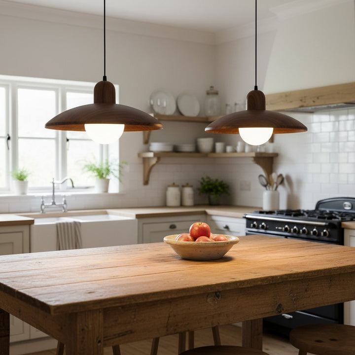 Kira | Wabi-Sabi Iron Walnut Pendant Light