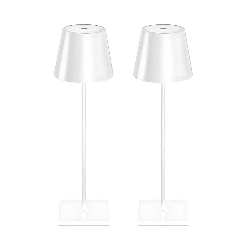 Portable Table Lamp - Tapered Shade with Slim Stem