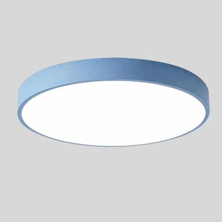 LED Ceiling Lamp - Round with Wood Rim
