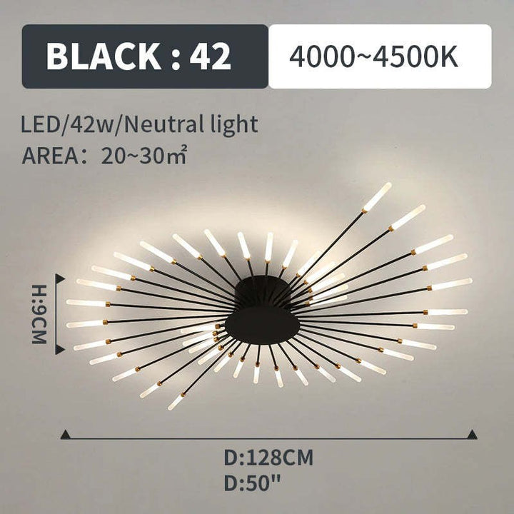 LED Ceiling Light - Starburst with Integrated LEDs