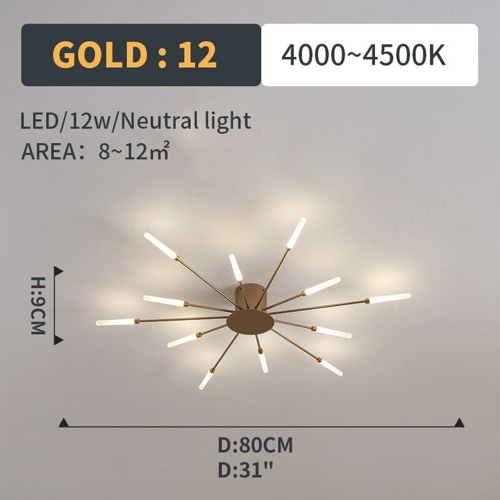 LED Ceiling Light - Starburst with Integrated LEDs