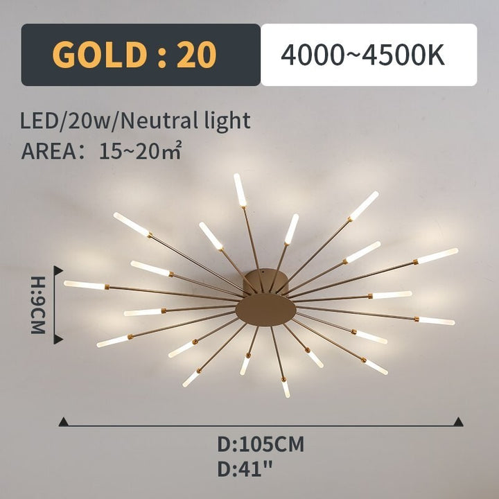 LED Ceiling Light - Starburst with Integrated LEDs