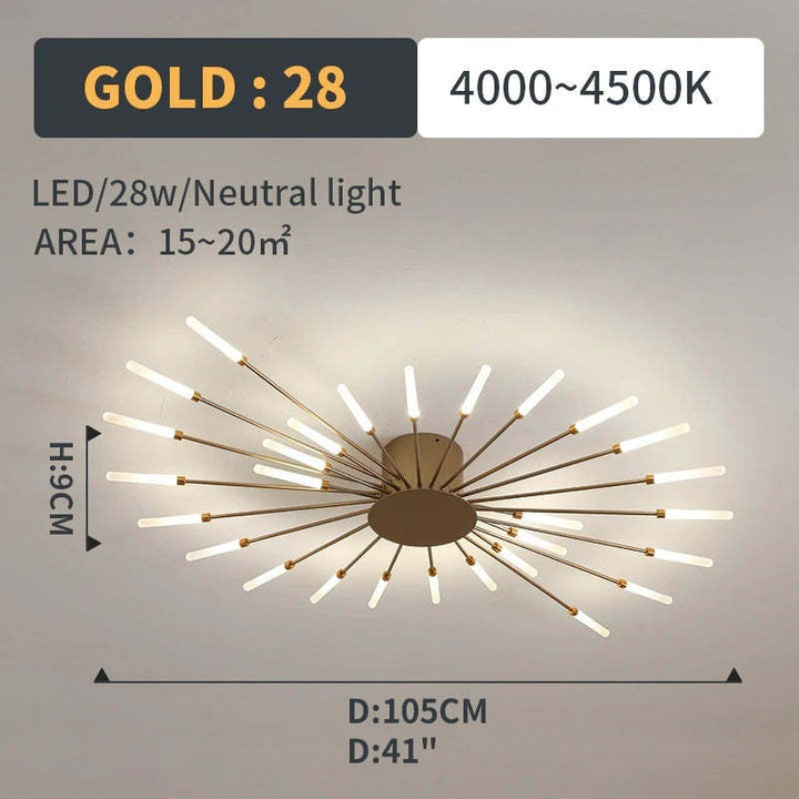 LED Ceiling Light - Starburst with Integrated LEDs