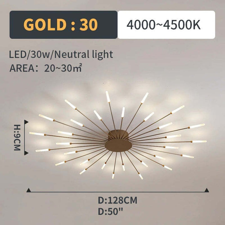 LED Ceiling Light - Starburst with Integrated LEDs