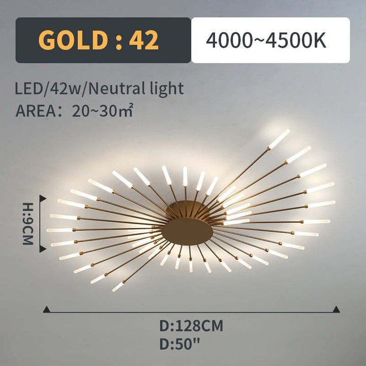 LED Ceiling Light - Starburst with Integrated LEDs