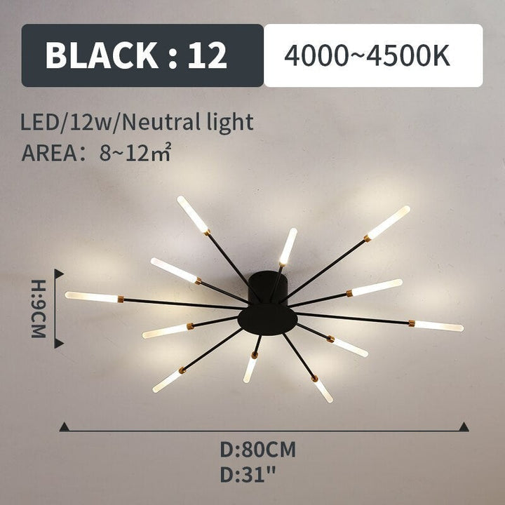 LED Ceiling Light - Starburst with Integrated LEDs