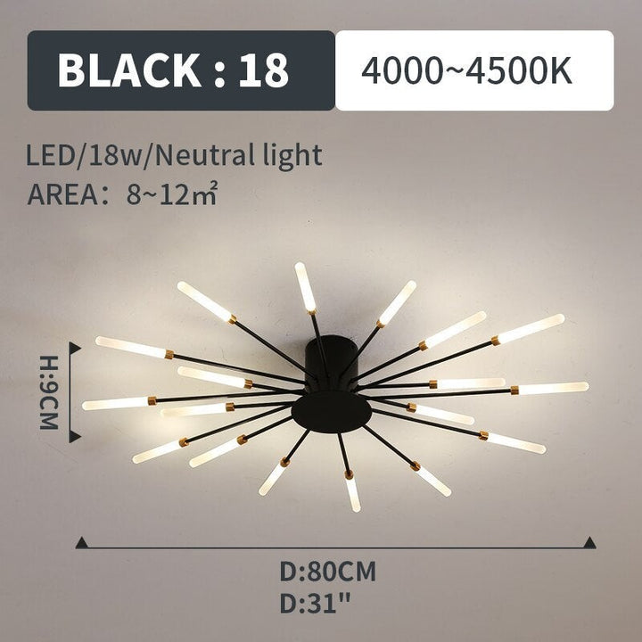 LED Ceiling Light - Starburst with Integrated LEDs