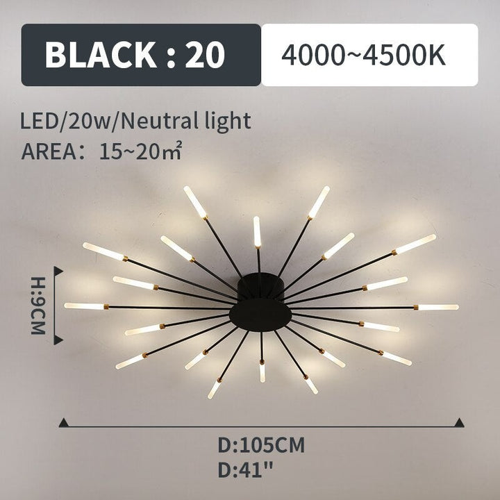 LED Ceiling Light - Starburst with Integrated LEDs