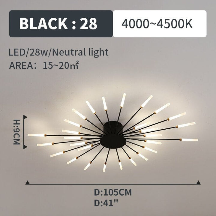 LED Ceiling Light - Starburst with Integrated LEDs