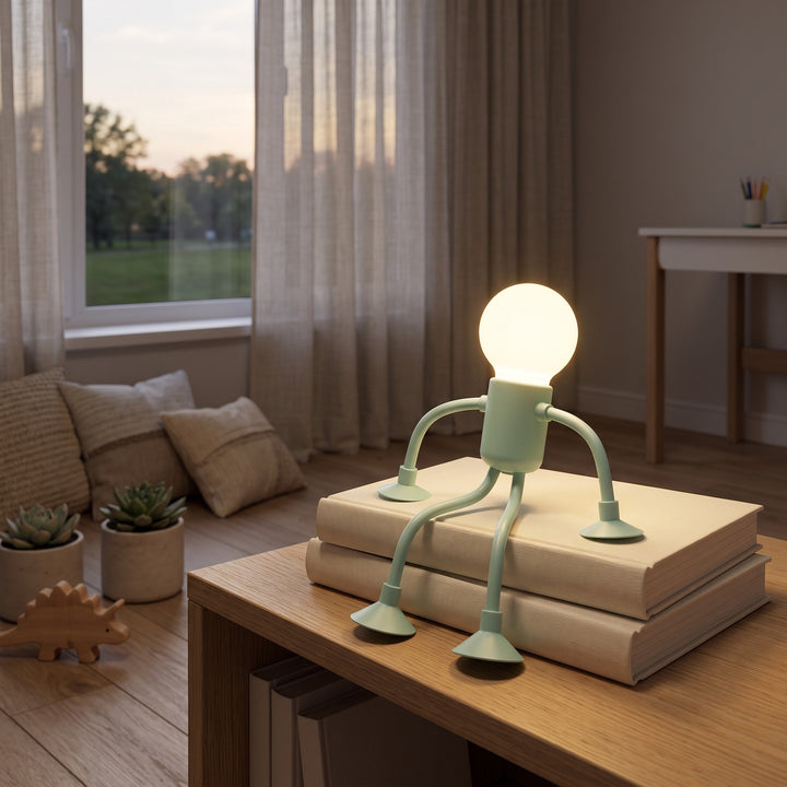 LED Night Lamp - Bendable Figurine with Poseable Limbs