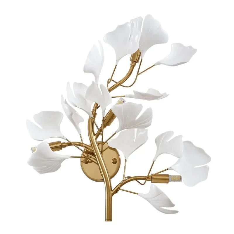 LED Wall Light Ginkgo Leaf - Branching Arms with Multiple Shades
