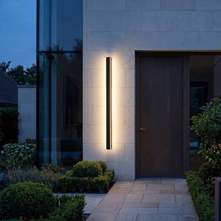 Linear LED Outdoor Wall Light styled in a home interior