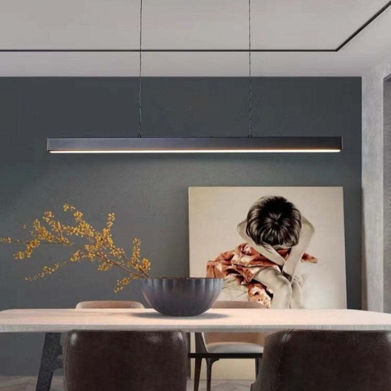 Linear LED Pendant Lamp - Modern Rectangular Bar