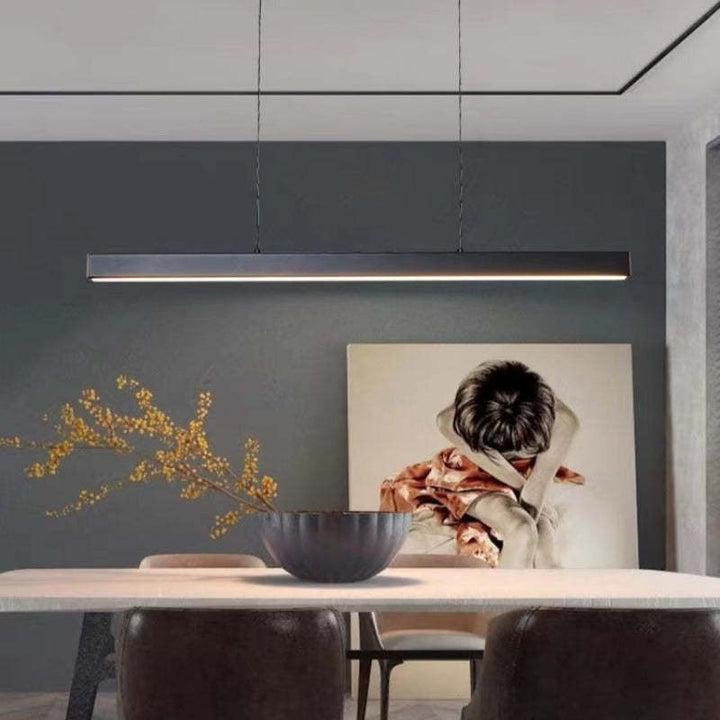 Linear LED Pendant Lamp - Modern Rectangular Bar