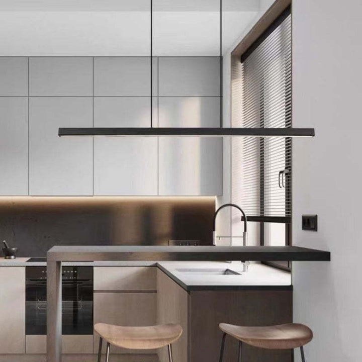 Linear LED Pendant Lamp - Modern Rectangular Bar