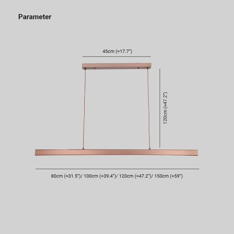 Linear LED Pendant Lamp - Modern Rectangular Bar