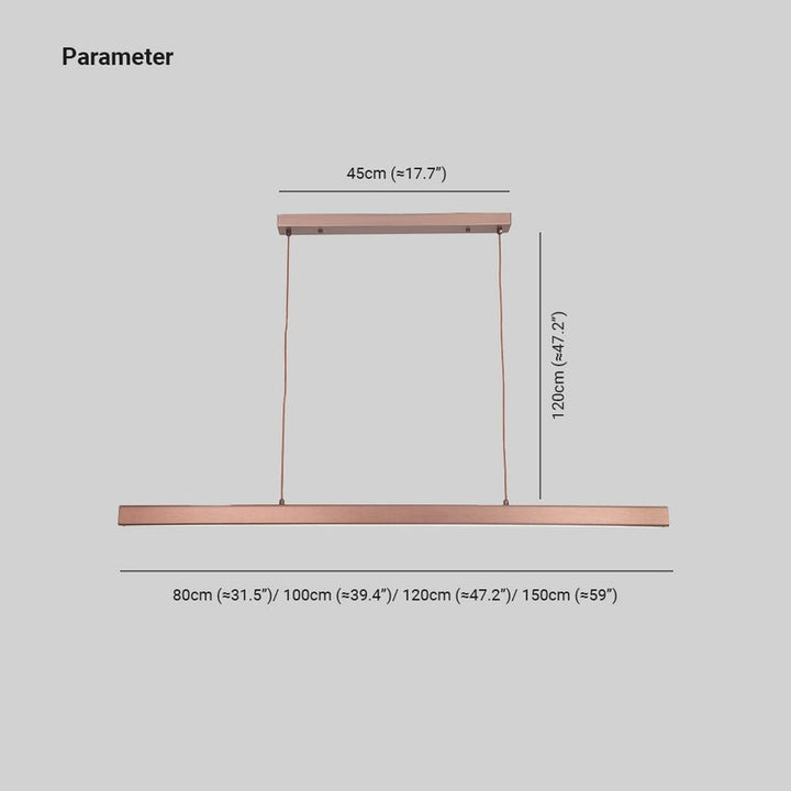 Linear LED Pendant Lamp - Modern Rectangular Bar