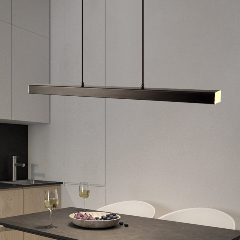 Linear LED Pendant Lamp - Modern Rectangular Bar