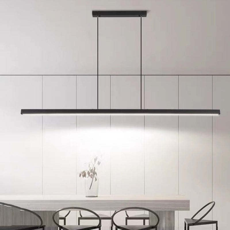 Linear LED Pendant Lamp - Modern Rectangular Bar