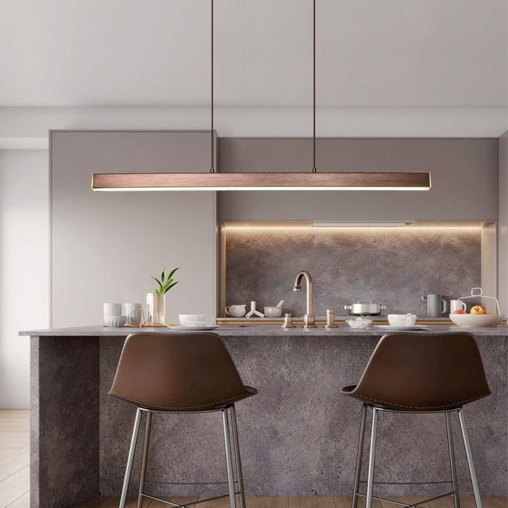 Linear LED Pendant Lamp - Modern Rectangular Bar