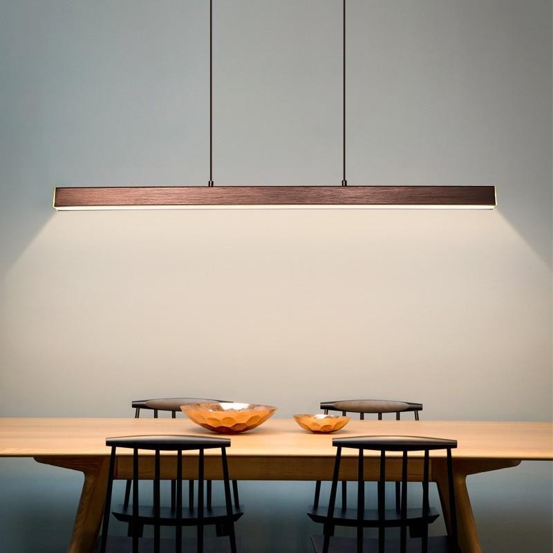 Linear LED Pendant Lamp - Modern Rectangular Bar