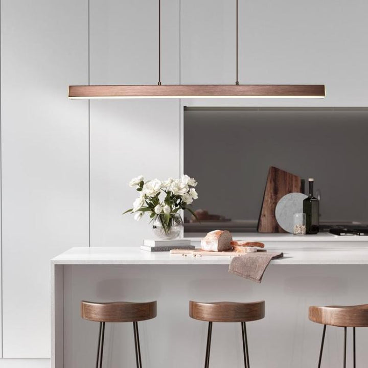 Linear LED Pendant Lamp - Modern Rectangular Bar