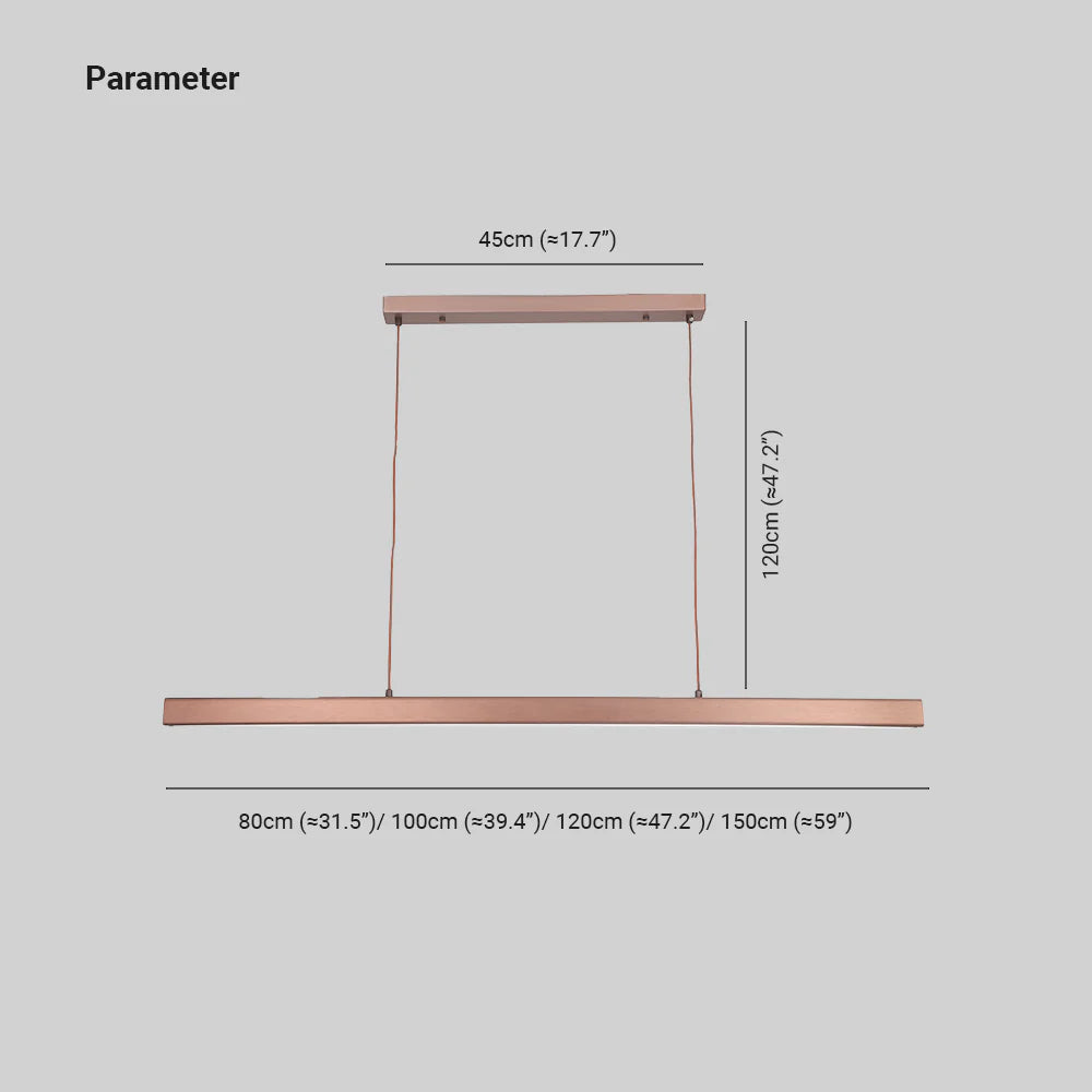 Linear LED Pendant Light | Minimalist Metal Kitchen Island Pendant
