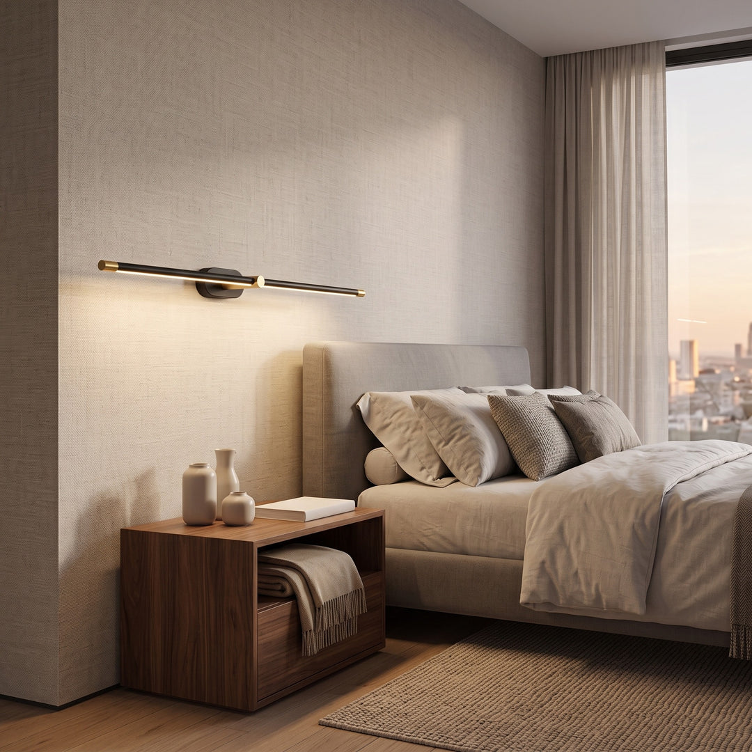 Linear Rechargeable Wall Light styled in a home interior