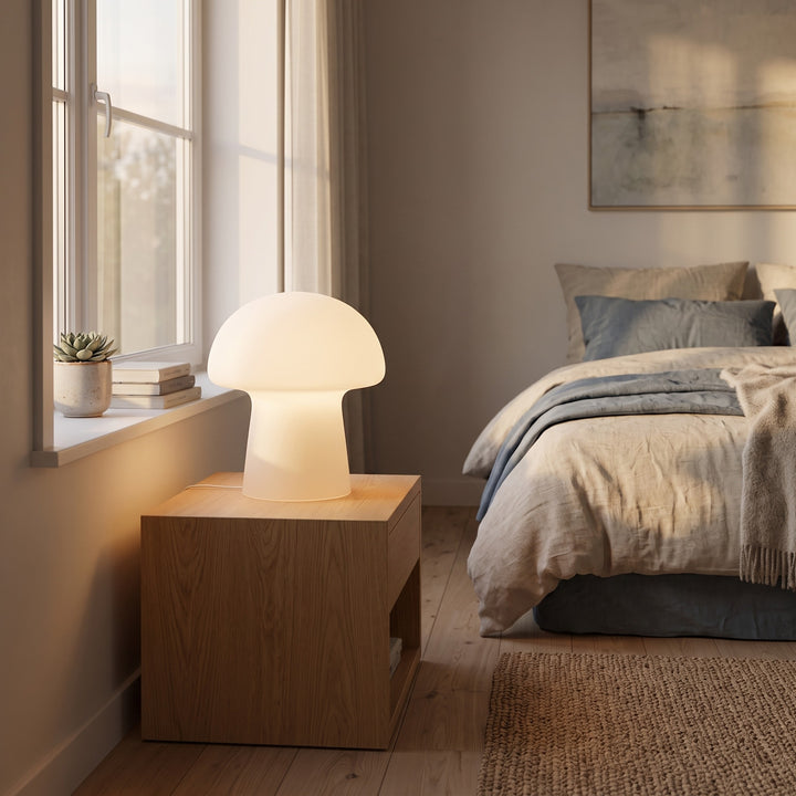 Lumen Frosted Glass Mushroom Lamp