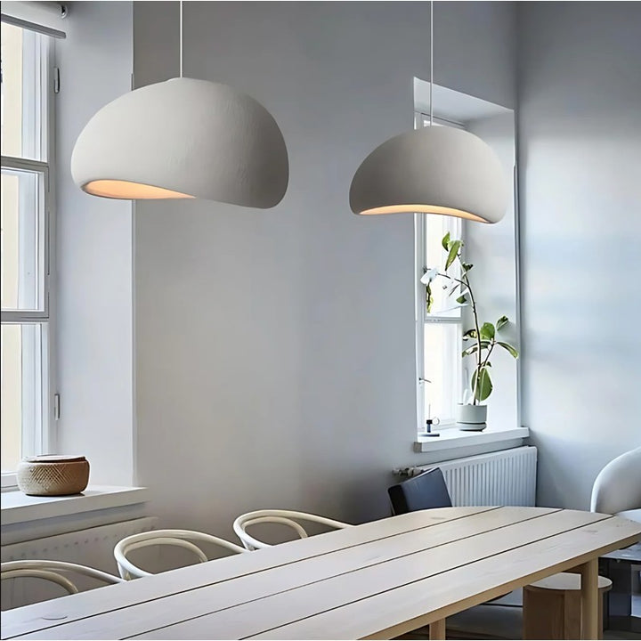 Lumena | Japandi Wabi Sabi Fiberglass Pendant Light
