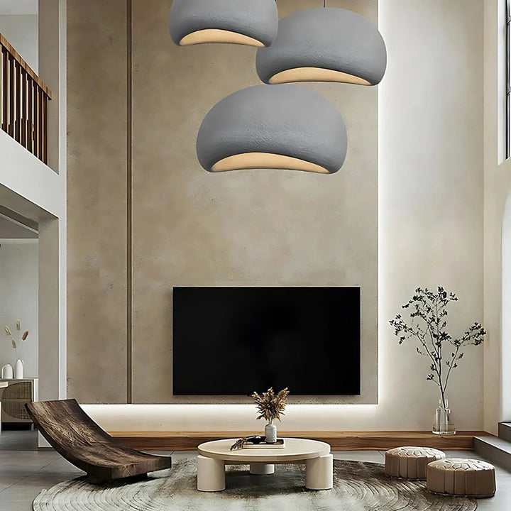 Lumena | Japandi Wabi Sabi Fiberglass Pendant Light