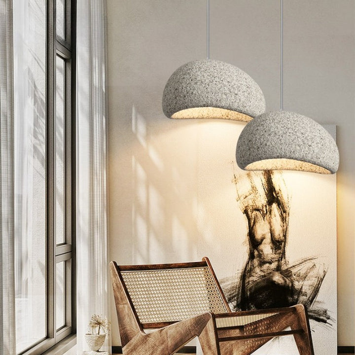 Lumena | Japandi Wabi Sabi Fiberglass Pendant Light