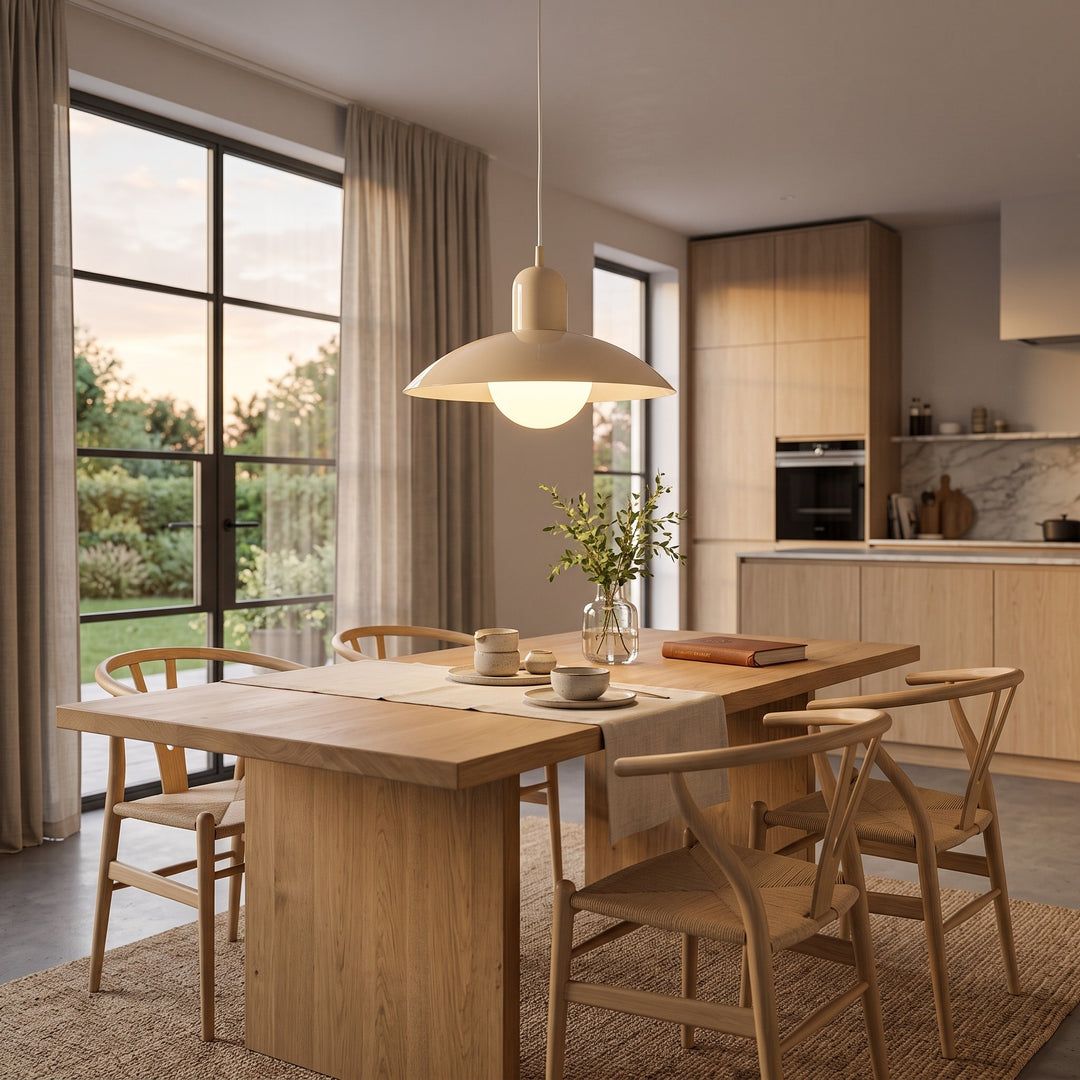 Suspension Pendant Light - Dome Shade with Adjustable Cord