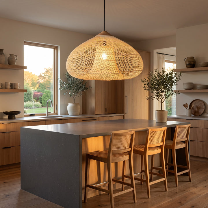 Pendant Lamp - Handwoven Dome Shade