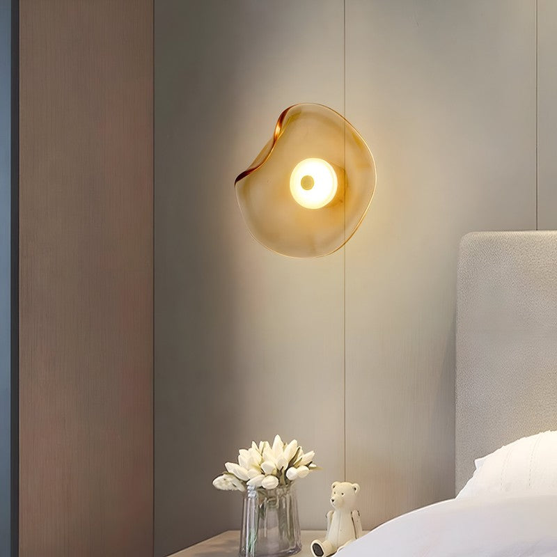 Lumis | Curved Glass Nordic Japandi LED Wall Light