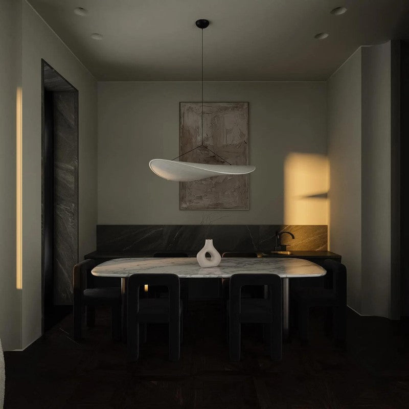 Lumis | Japandi Hand-Knitted Silk Pendant Light