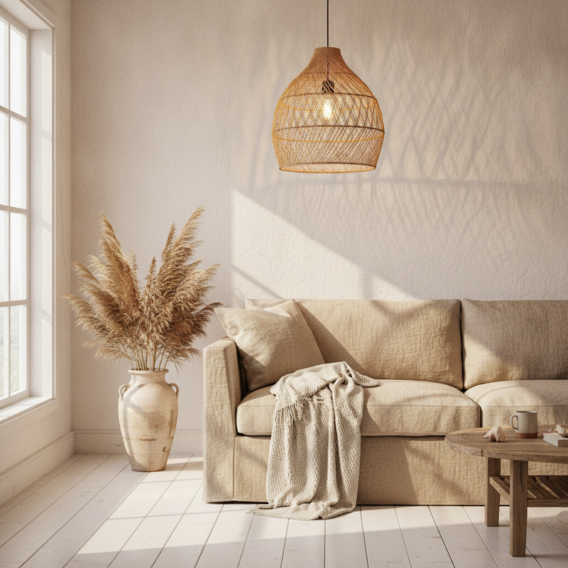 Marlow Woven Rattan Table Lamp