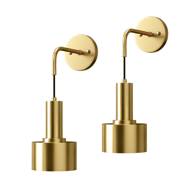 Metal Drop Wall Sconce in Gold