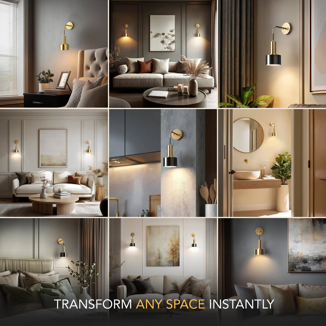 Metal Drop Wall Sconce | Modern Wireless Downlight Wall Lights