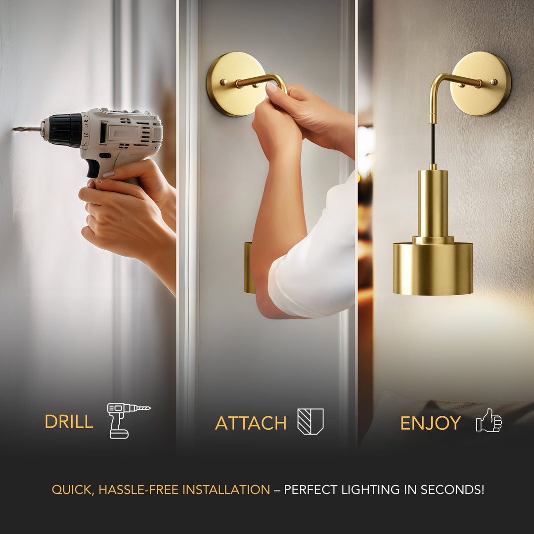 Metal Drop Wall Sconce | Modern Wireless Downlight Wall Lights