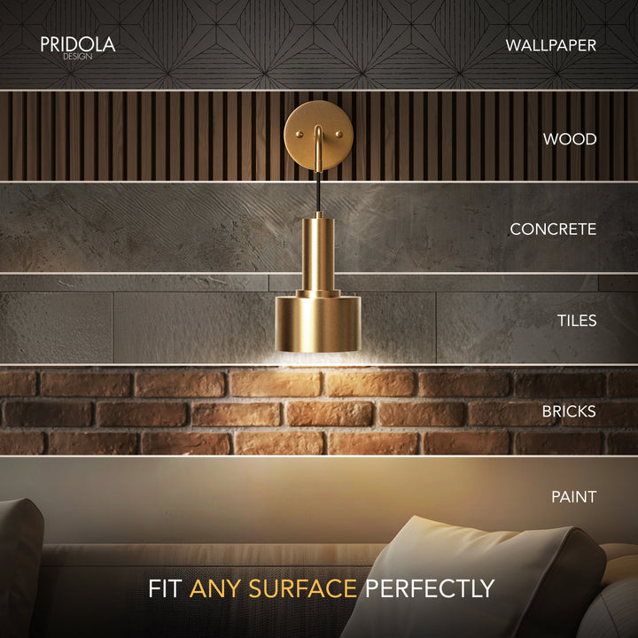 Metal Drop Wall Sconce | Modern Wireless Downlight Wall Lights