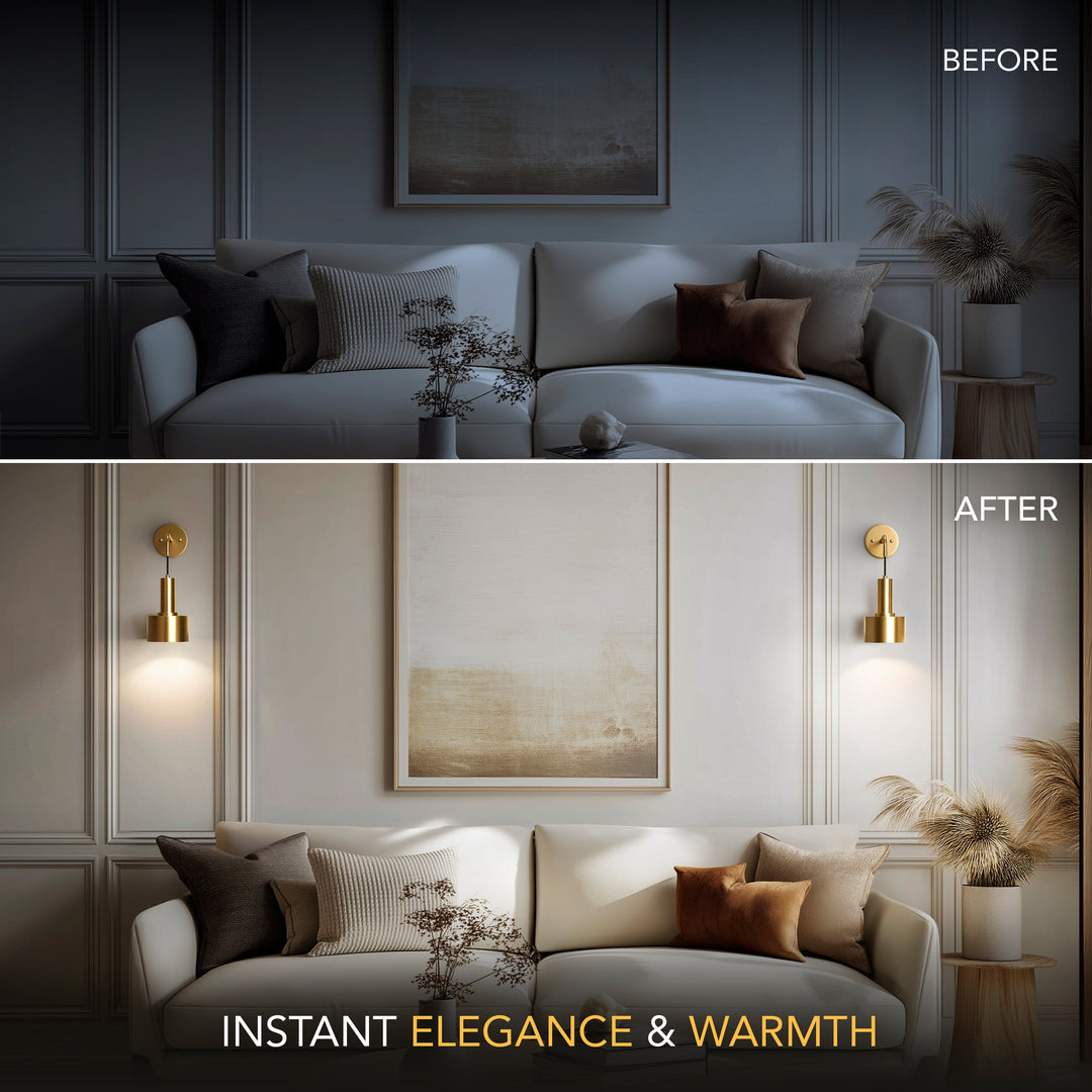 Metal Drop Wall Sconce | Modern Wireless Downlight Wall Lights