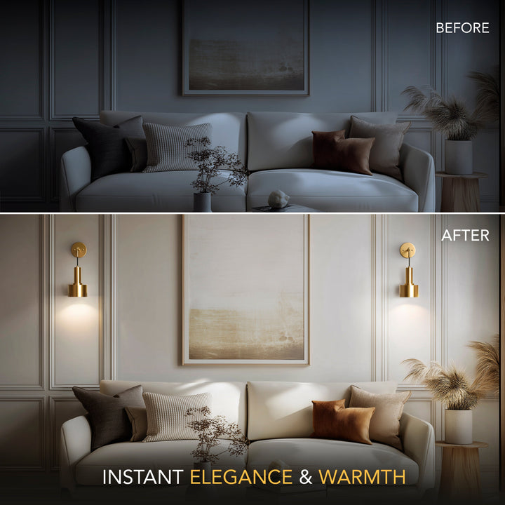 Metal Drop Wall Sconce | Modern Wireless Downlight Wall Lights