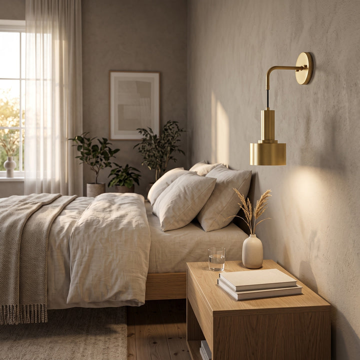 Metal Drop Wall Sconce styled in a home interior