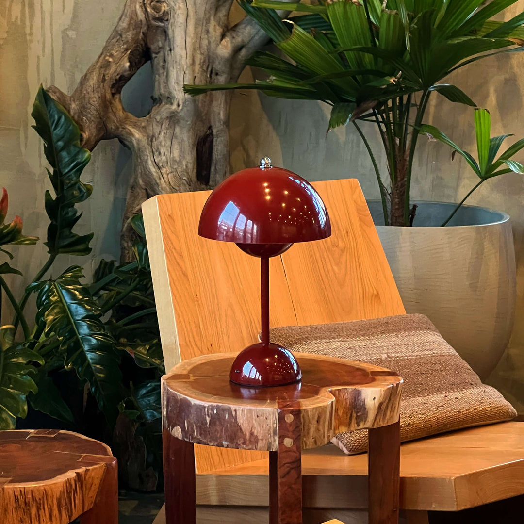 Mushroom Dome Table Lamp | Glossy Colourful Retro Lamp
