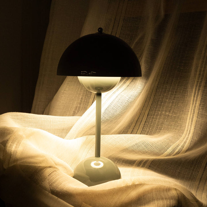 Mushroom Dome Table Lamp | Glossy Colourful Retro Lamp