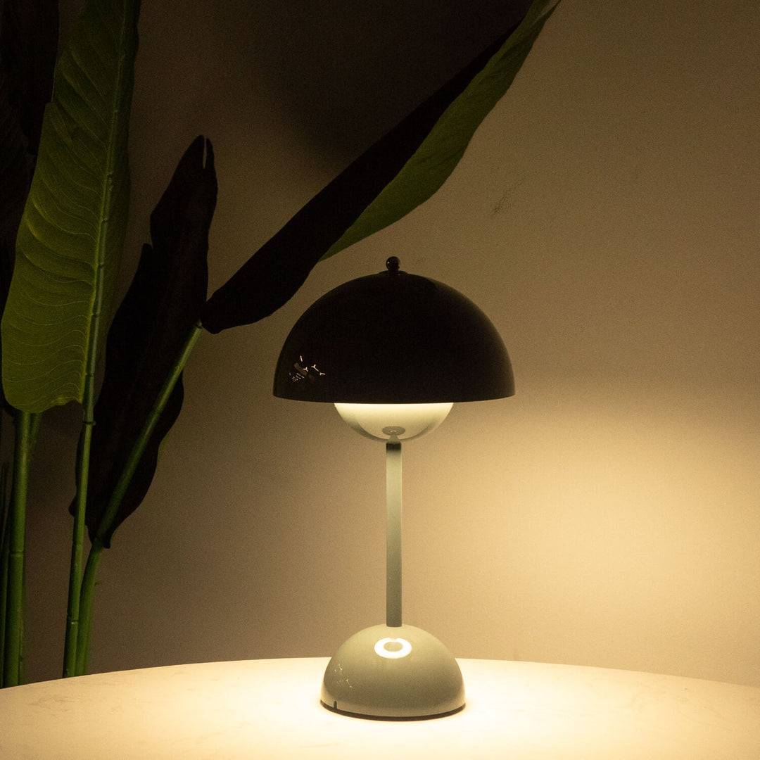 Mushroom Dome Table Lamp | Glossy Colourful Retro Lamp