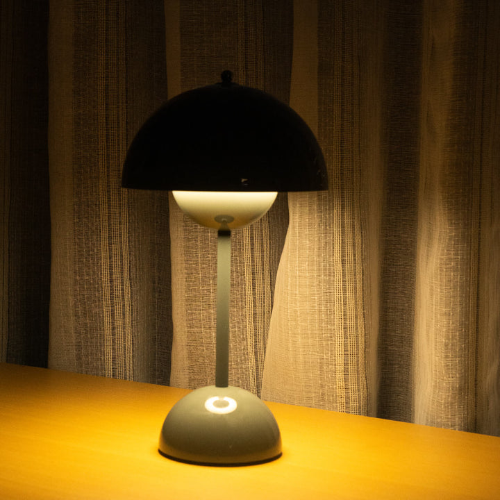Mushroom Dome Table Lamp | Glossy Colourful Retro Lamp