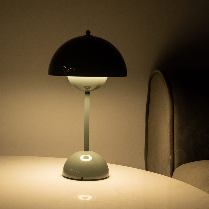 Mushroom Dome Table Lamp | Glossy Colourful Retro Lamp