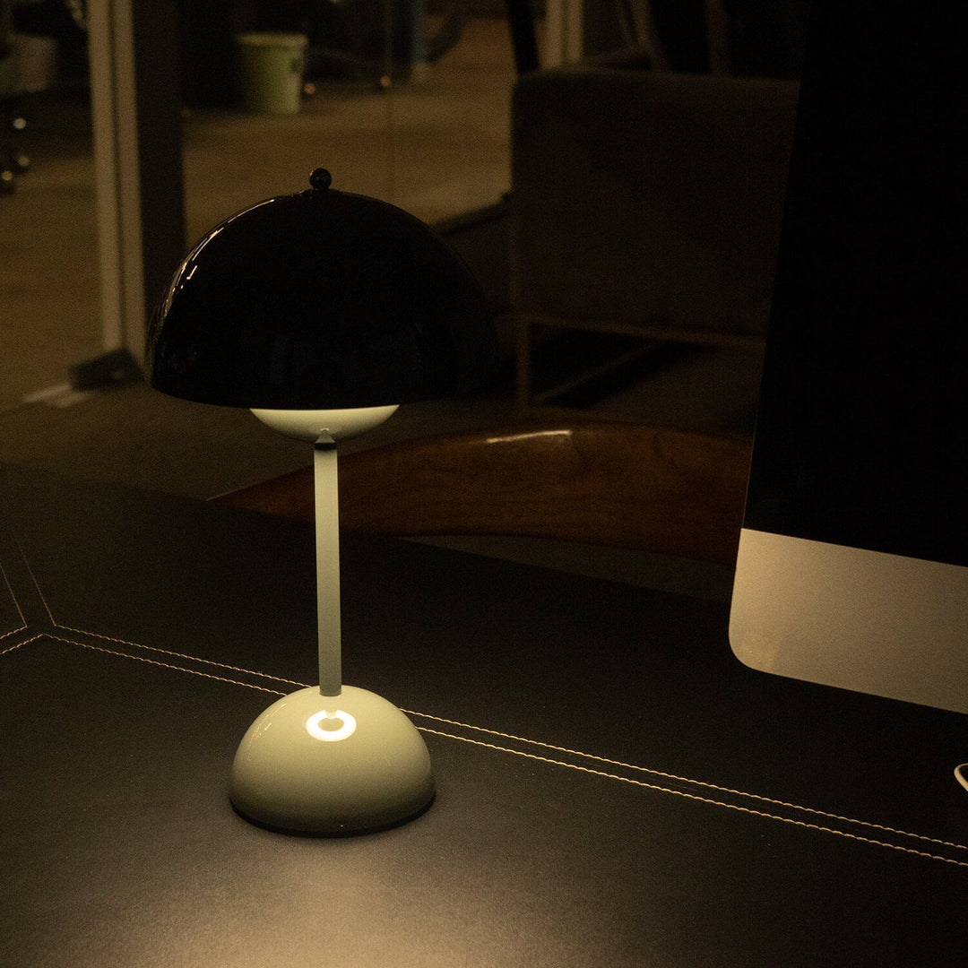Mushroom Dome Table Lamp | Glossy Colourful Retro Lamp